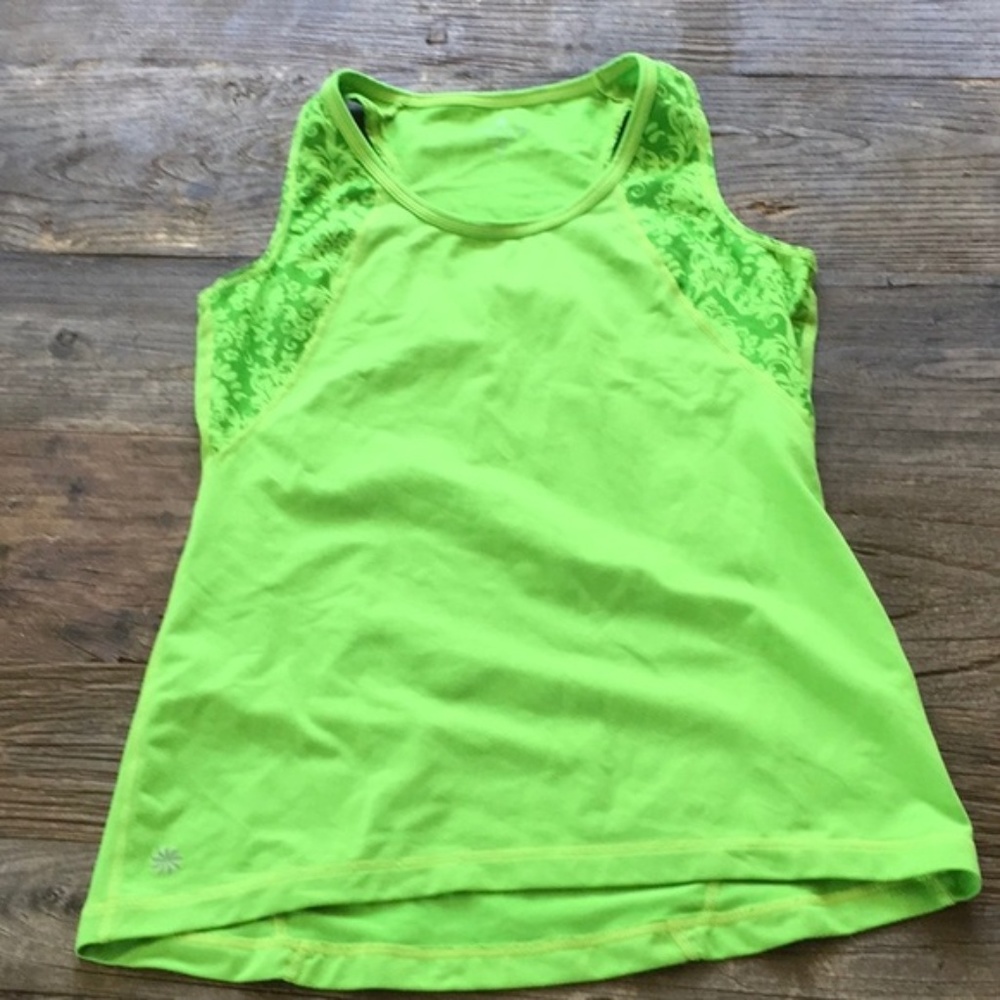 Athleta Core Warmer Athletic Tank Top Lime Green Size Small
